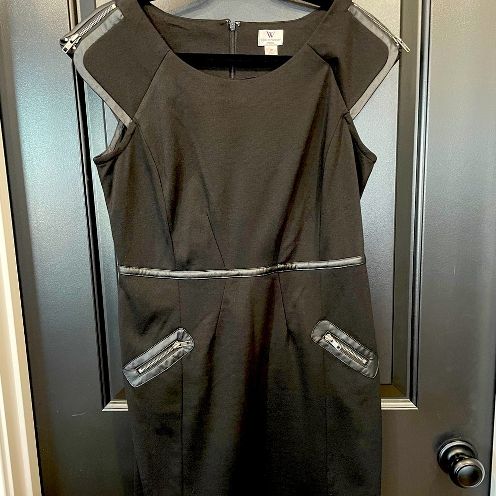 Black dress with zipper accents